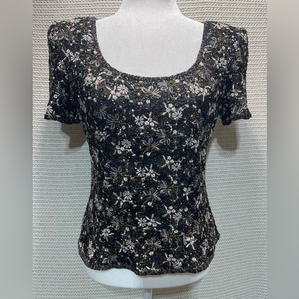 Adrianna Papell Beaded Evening Top